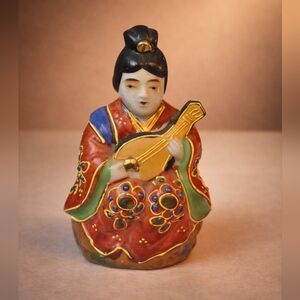 Vintage Kutani Benzaiten Ceramic Figurine